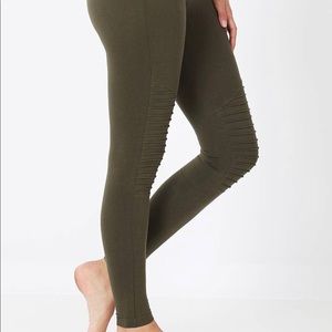 Olive Moto Leggings